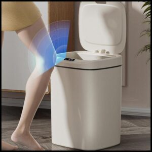 Lixeira com Sensor Automático Inteligente Abre Fácil em Toque Cesto Lixo Banheiro Cozinha Escritório 16 Litros