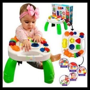 Mesa didática divertida infantil educacional cotiplas brinquedo infantil para bebê sensorial