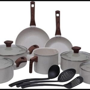 Mimo Style, Jogo de Panelas Cerâmica 10 Peças Indução Pratic Cook Marmol