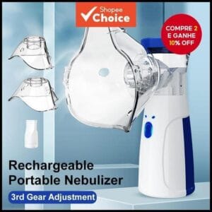 Máquina Portátil Nebulizadora Para Crianças Adultas Atomizador Inalador De Asma (Enviado Sem Baterias)