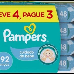 Pampers Lenços Umedecidos Cuidado de Bebê 192 Unidades