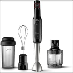 Philips Walita Preto e Inox Mixer Pro Mix 4 em 1 SpeedTouch com guia de velocidade