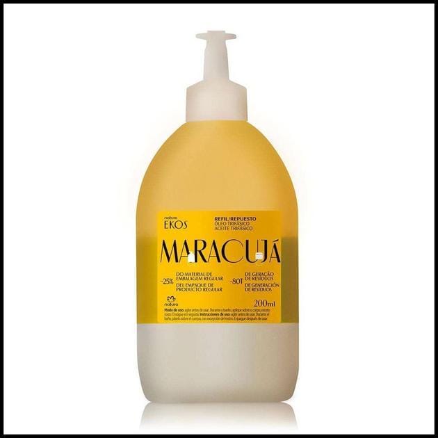 Refil Óleo Trifásico Desodorante Corporal Ekos Maracujá 200 ml