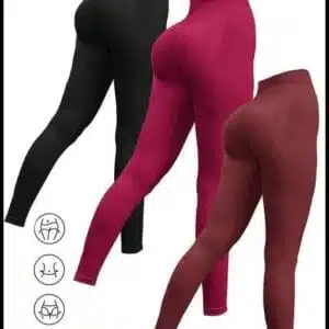 SHEIN Cheerettes Legging Esportiva Elástica Sem Costura de Cintura Alta e Cor Sólida para Mulheres