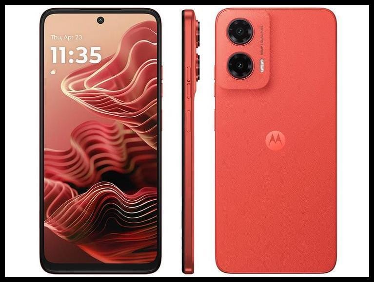 Smartphone Motorola Moto G35 256GB Coral 5G 4GB RAM+8GB Ram Boost 5G 6,7" Câm. Dupla + Selfie 16MP