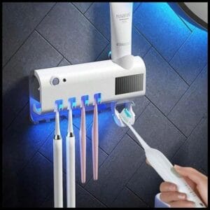 Suporte Escova De Dentes Esterilizador Com Luz UV Antibacteriano Decoracão Banheiro