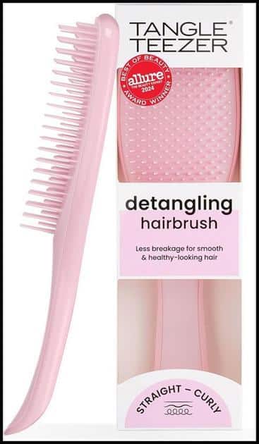 Tangle Teezer - Escova de cabelo desembaraçadora The Wet Detangler Millenial Pink para todos os tipos de cabelo, molhados. Cor: Rosa claro