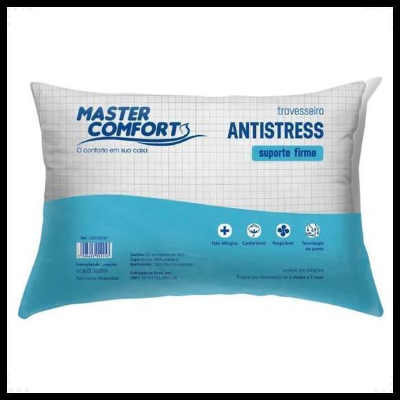 Travesseiro Peletizado Anti Stress Master Comfort 50X70cm Macio Confortável Lavável