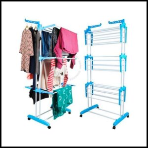 Varal De Chão Roupa Calcinha Grade 3 Andares Dobrável Portátil