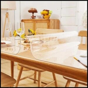 Toalha de Mesa de Plástico Térmica Para 4 6 8 e 10 Lugares Impermeável Quadrada Decoração Cozinha