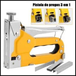 Grampeador Tapeceiro + 600 Grampos Ferramentas Profissional