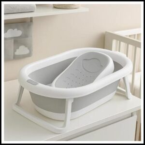 Banheira Dobrável Portátil com Encosto para Bebê 2 em 1 Redutor PipDip