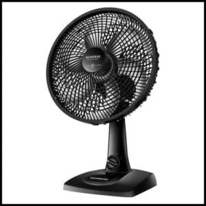 Ventilador de Mesa 30cm Mondial VSP30B 6 Pás Preto com Prata 220V