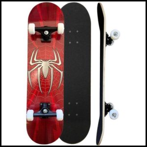 SKATE COMPLETO SEMI PROFISSIONAL MONTADO VINGADORES HOMEM SPIDER ARANHA