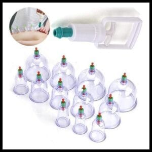 Kit 12 Ventosas Copo Massageador Conjunto Para Massagem De Sucção Ventosaterapia Acupuntura Massoterapia ENVIO IMEDIATO