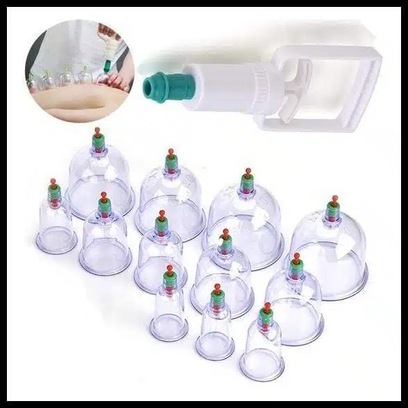 Kit 12 Ventosas Copo Massageador Conjunto Para Massagem De Sucção Ventosaterapia Acupuntura Massoterapia ENVIO IMEDIATO