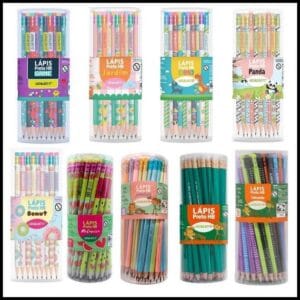 Pote c/72 Unidades Lápis Grafite HB Estampas Fofas Com Borracha- Leoleo Atacado Revenda Escolar