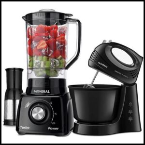 Kit Liquidificador 550W Turbo Power L-99-FB + Batedeira 400W Prática - B-44-B Mondial
