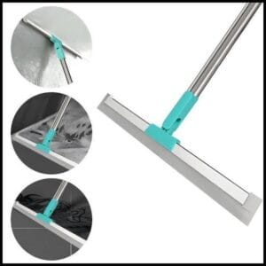 Rodo de Silicone Cabo 100CM/140CM Para Limpeza de Piso Vidros Com Gancho Secos e Molhados Uso Duplo Vassoura Mágica