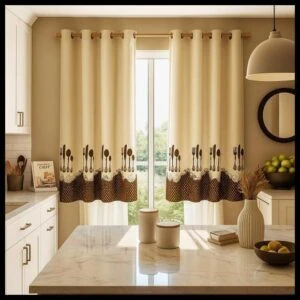 Cortina para cozinha janela 2,20x1,30m com ilhós branco Mimo - EMPÓRIO DO LAR