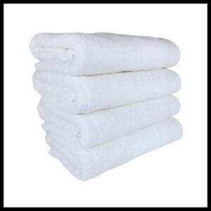 Kit 4 Toalhas De Banho Gigante Gramatura 500 G/m² Felpudo / Atacado / Eleganz Hotel / Branca - Sarah Enxovais