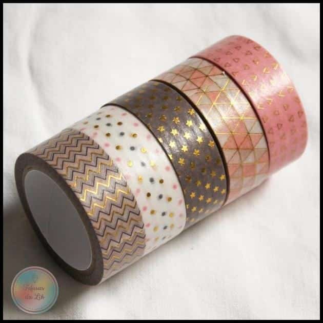 Kit 5 Washi Tapes Geometric Leoarte
