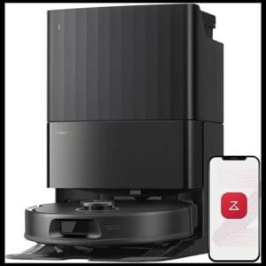 roborock Aspirador e esfregão robô Qrevo S5V, esfregão de borda FlexiArm, sucção de 12.000Pa, sistema duplo de emaranhamento zero, prevenção de obstáculos inteligente, elevação de esfregão de 10 mm