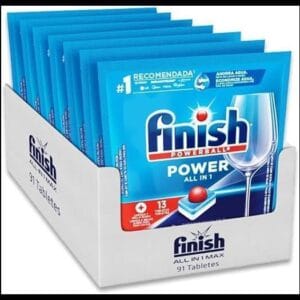 Finish Powerball Detergente para Lava Louças em tabletes Embalagem Econômica com 91 tabletes