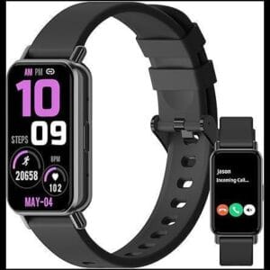 PEJE Band 1,1.45" TFT Tela, Smartwatchs,IP68 à Prova d‘Água,Relogio Smartwatch Feminino,100+ Modos Esportivos, Notificações Inteligentes, Assistente de Voz, Compatível com iOS/Android（Preto）