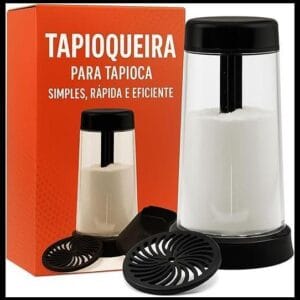 Tapioqueira Polvilhador para Tapioca – Peneira Manual para Farinha e Goma – Ideal para Tapioca, Panquecas e Receitas Saudáveis – Fácil de Usar e Limpar