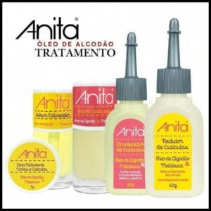 ANITA Kit 5 Tratamento Óleo De Algodão CERA, SERUM, AMOLECEDOR DE CUTICULAS
