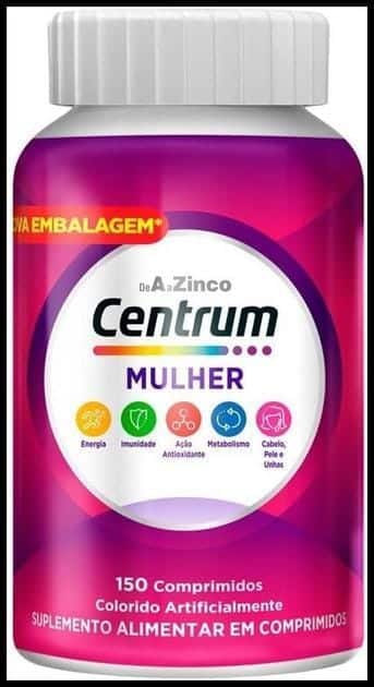 Centrum Mulher Multivitaminico Diário, com Magnésio, Vitamina D e Vitamina B12, 150 Comprimidos