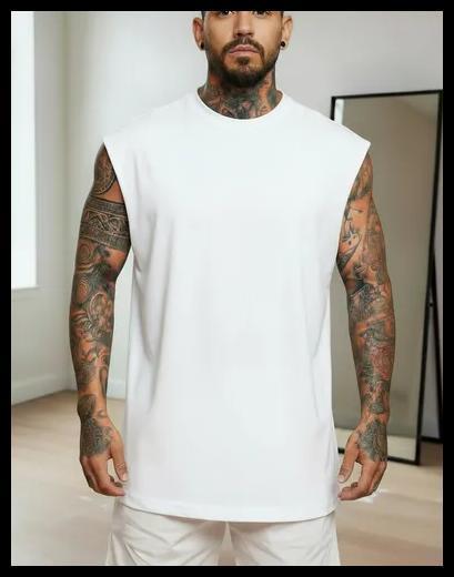 Regata Oversized Masculino Tamanho Grande Básica Lisa