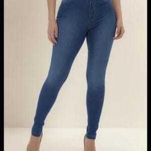 Calça Jeans Feminina Skinny Cintura Alta Levanta Bumbum