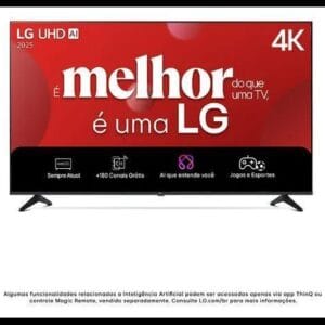 Smart TV 4K 55" LG UHD 55UA75 Processador α7 AI Ger8 4K Super Upscaling Google Cast Alexa Integrado Controle Remoto Padrão WebOS 25