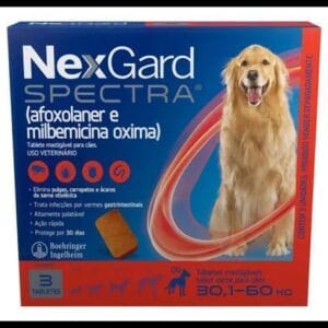 NexGard Spectra 3 Tabletes Antipulgas Carrapatos Cães 30-60kg