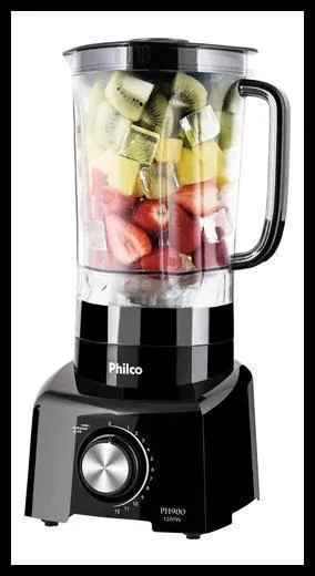 Liquidificador Philco 1200W 3L 12 Velocidades Preto PH900