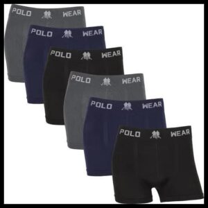 Kit 6 Cuecas Boxer Polo Wear Microfibra Sem Costura Original