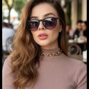 Óculos De Sol Feminino Viale Original Clássico Luxo C/ Uv400