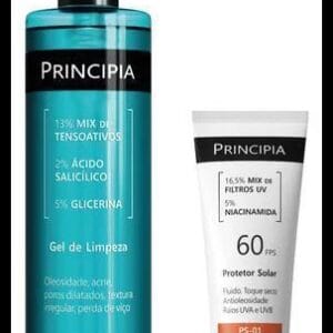 Principia Kit Gel de Limpeza GL-01 + Protetor Solar Facial PS-01 FPS 60
