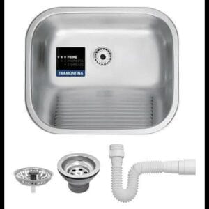 Tanque Tramontina Hera 34l Inox Acetinado 50x40 +válvula+sif