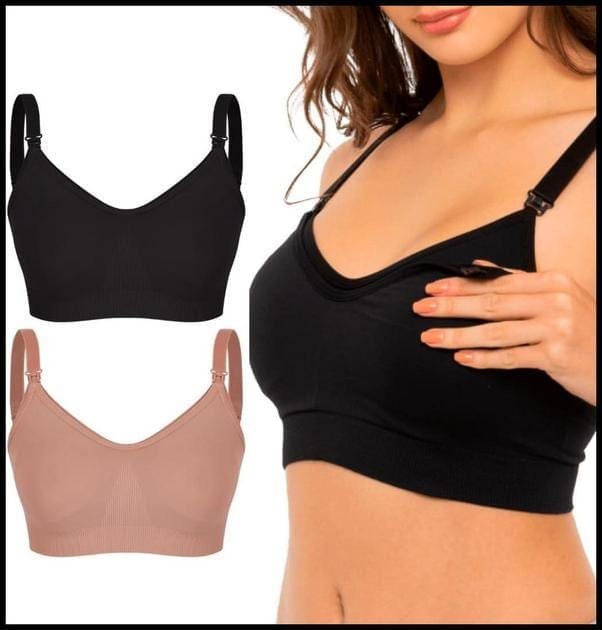 Kit 02 Sutiãs Trifil Amamentação Sem Costura Com Abertura e Alças Regulavéis