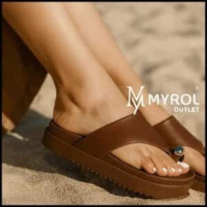 Myrol Outlet Birken Sandália de Dedo Papete Rasteira Verão Enfeite Dedão
