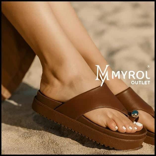 Myrol Outlet Birken Sandália de Dedo Papete Rasteira Verão Enfeite Dedão