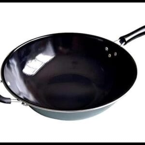 Panela Wok Antiaderente Fratelli Inox Profissional Preta 34cm