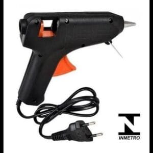 Pistola De Cola Quente 40W Bivolt Com Bico Fino E 2 Bastões Para Projetos Escolares - HN