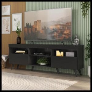 Rack para tv 32 40 43 50 55 58 60 e 65 polegadas com pés retrô multimóveis mp1091