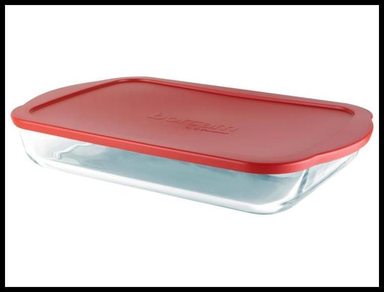 Travessa de Vidro com Tampa Retangular 41x6,5x26cm Pasabahce Borcam