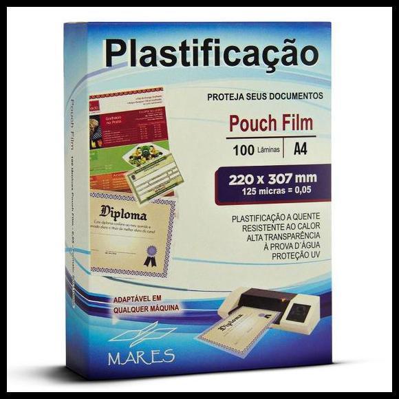 Plástico para plastificação Polaseal A4 220x307 - 100 folhas 0,05 - MARES