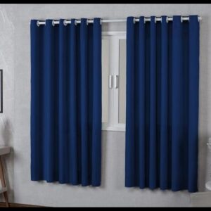 Cortina 2,20x1,70 Quarto Sala Escritorio Azul Royal - Sofisticada Moda Casa